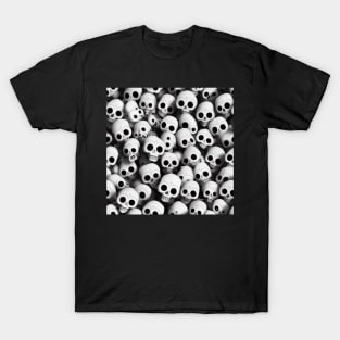 Cute Halloween Skull Pattern T-Shirt